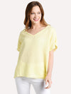 Dylan Gauze V Neck Top