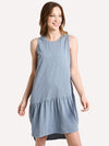 Dylan Cotton Slub Asymetric Tank Dress