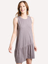 Dylan Cotton Slub Asymetric Tank Dress