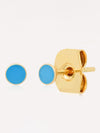 Tai Enamel Round Disc Stud Earring