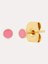 Tai Enamel Round Disc Stud Earring