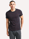 ATM Men's Double Striped Crew Neck Pocket Tee