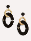 Neely Phelan Black Rattan Orbit Hoops