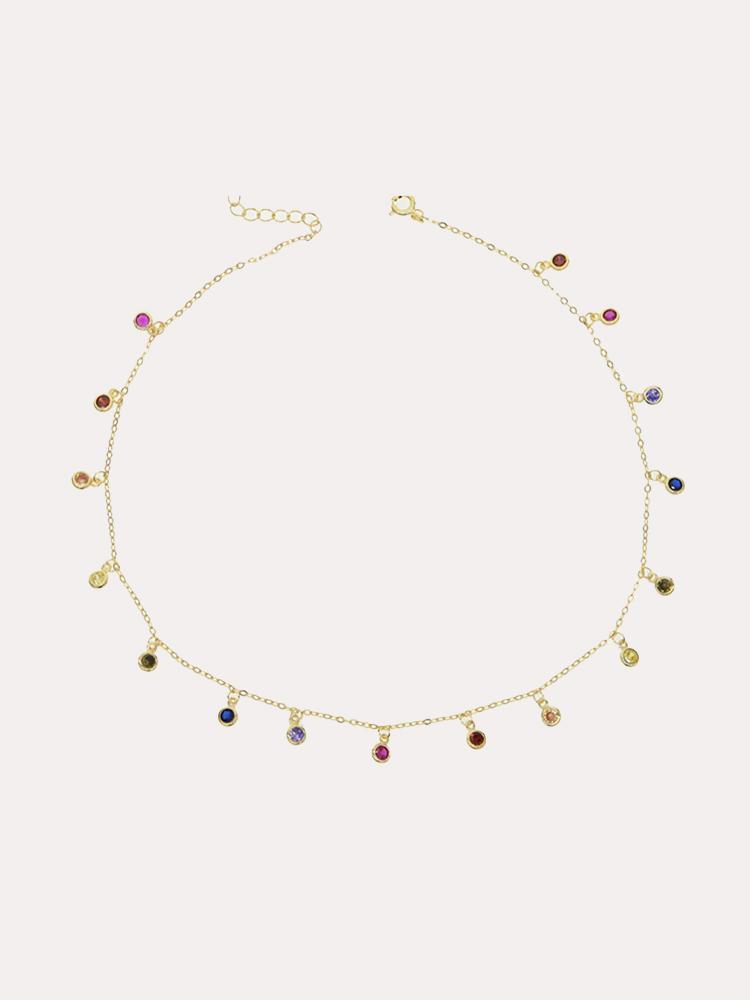 Accessory Concierge  Rainbow Gem Drop Necklace