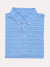 Peter Millar Men's Aqua Cotton Dunes Stripe Polo