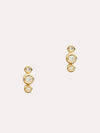 Tai Triple CZ Stone Stud Earrings