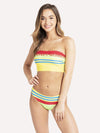 Perfect Moment Women's Striped Bandeau Bikini Set