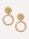 Neely Phelan Big Rattan Hoop Drop Earring