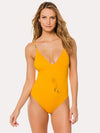 Trina Turk Cabana Solid v Plunge One Piece