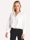 Velvet Astrid Cotton Button Up Twist Shirt