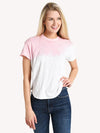 ATM Women's Dip Dye Slub Jersey Crew Neck Tee