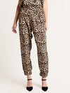 ATM Leopard Print Silk Pull On Pant