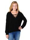 Fate Lace Up Pullover Sweater