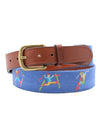 Smathers & Branson Ski Tricks Needlepoint Belt