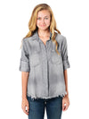 Bella Dahl Frayed Hem Split Back Top