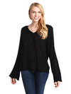 Bella Dahl Bell Sleeve V Neck Top