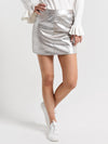 Cupcakes and Cashmere Faux-Leather Metallic Keller Skirt