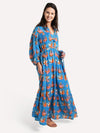 Oliphant Cinched Waist Maxi Dress