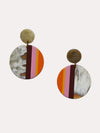 Sunshine Tienda Warm Circle Stripe Earrings