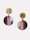 Sunshine Tienda Mini Stripe Circle Earrings