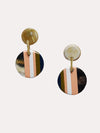 Sunshine Tienda Mini Stripe Circle Earrings