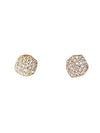 Tai Rose Gold Clear Wavy Disc Earrings