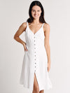 Melissa Woven Button Midi Dress