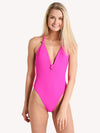 Dolce Vita Knotty High Leg One Piece Swimsuit