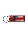 Smathers & Branson American Flag Needlepoint Key Fob