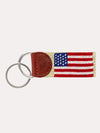 Smathers & Branson American Flag Needlepoint Key Fob