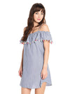 Jella C Pom Pom Stripe Dress