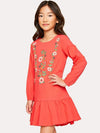 Hayden Hibiscus Floral Embrodiered Mini Dress