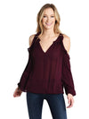 Velvet Crinkle Gauze Top