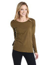 Majestic Cotton Cashmere Long Sleeve Crew