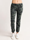 Monrow Elastic Waist Sweats with Hearts and Camo