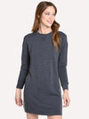 Monrow Women's Supersoft Contrast Stitch Sweatshirt Dress