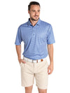 Saint Bernard Printed Gingham Short Sleeve Polo