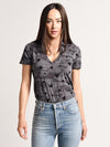 Monrow Relaxed Camo Heart Tee