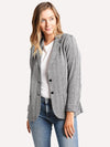 Majestic Chevron Long Sleeve Button Blazer