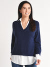 Brochu Walker V Neck Layered Pullover