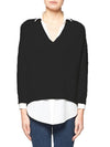 Brochu Walker V Neck Layered Pullover