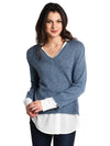 Brochu Walker V Neck Layered Pullover