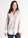 Brochu Walker V Neck Layered Pullover