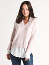 Brochu Walker V Neck Layered Pullover