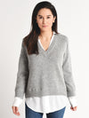 Brochu Walker V Neck Layered Pullover