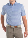 Johnnie-O Men's Cay Striped Prep-Performance Pique Polo