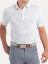 Johnnie-O Men's Cay Striped Prep-Performance Pique Polo