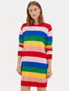 Chinti & Parker Rainbow Cotton Tie Back Day Dreamer Mini Dress