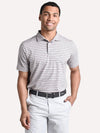 Saint Bernard Short Sleeve Knit Polo Grey Pink Navy