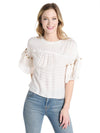 Saylor Martha Gauze Ruffle Sleeve Top